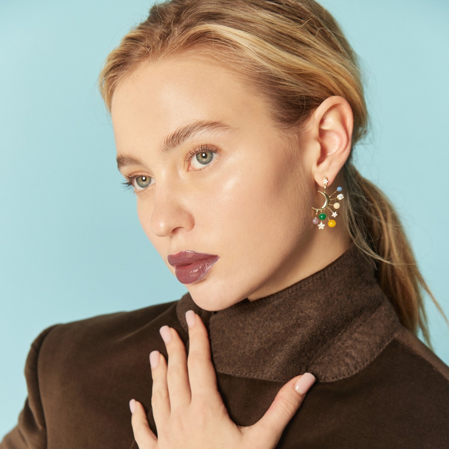 PENDIENTE EARJACKET CENTER OF UNIVERSE