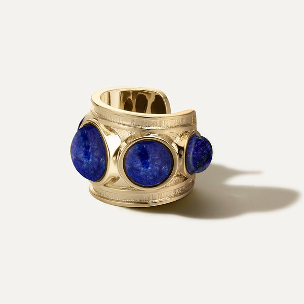 Ohrmanschette Blau Vintage