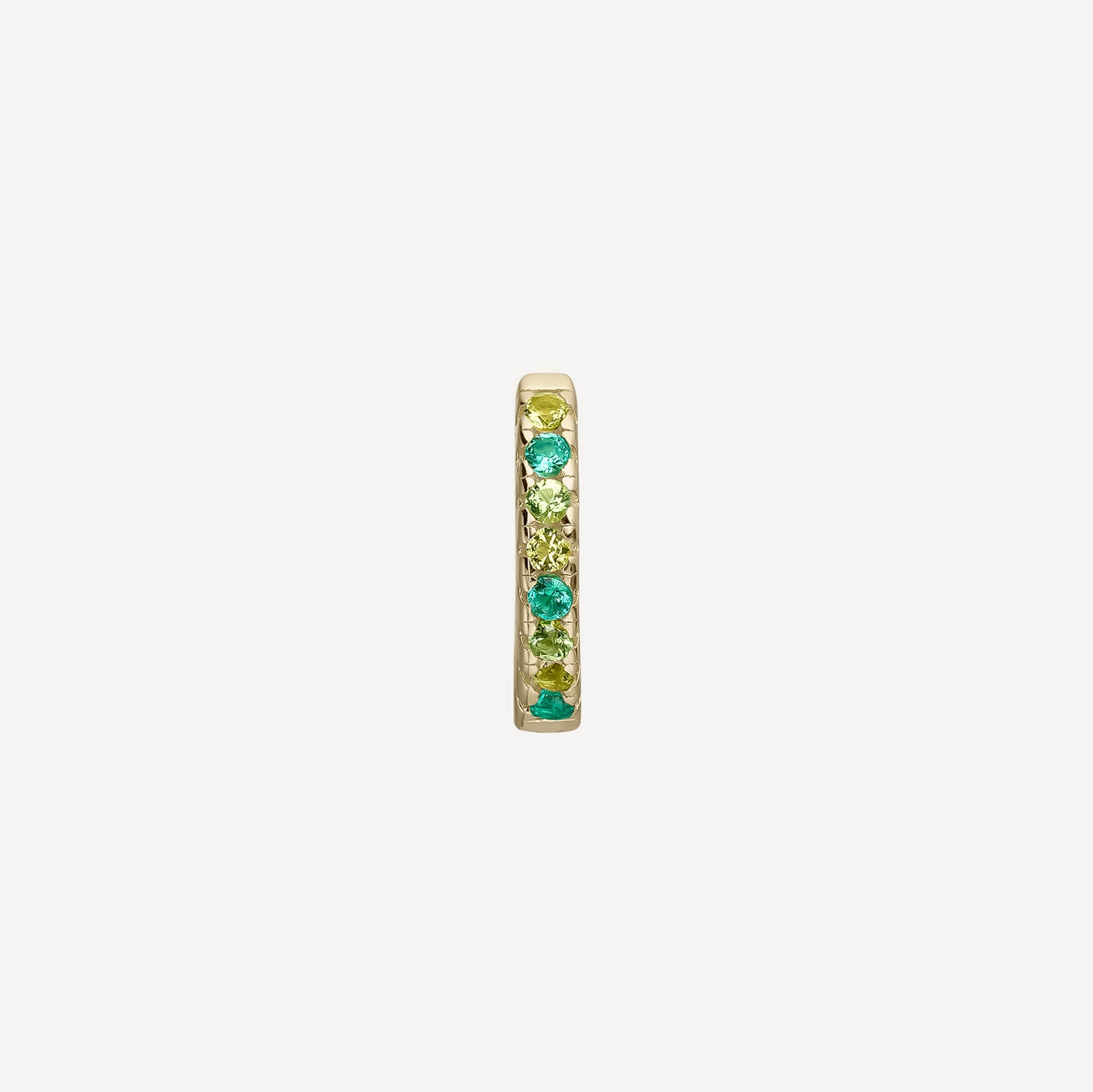 PENDENTIF PIERCING ANNEAU VERT ISSEY