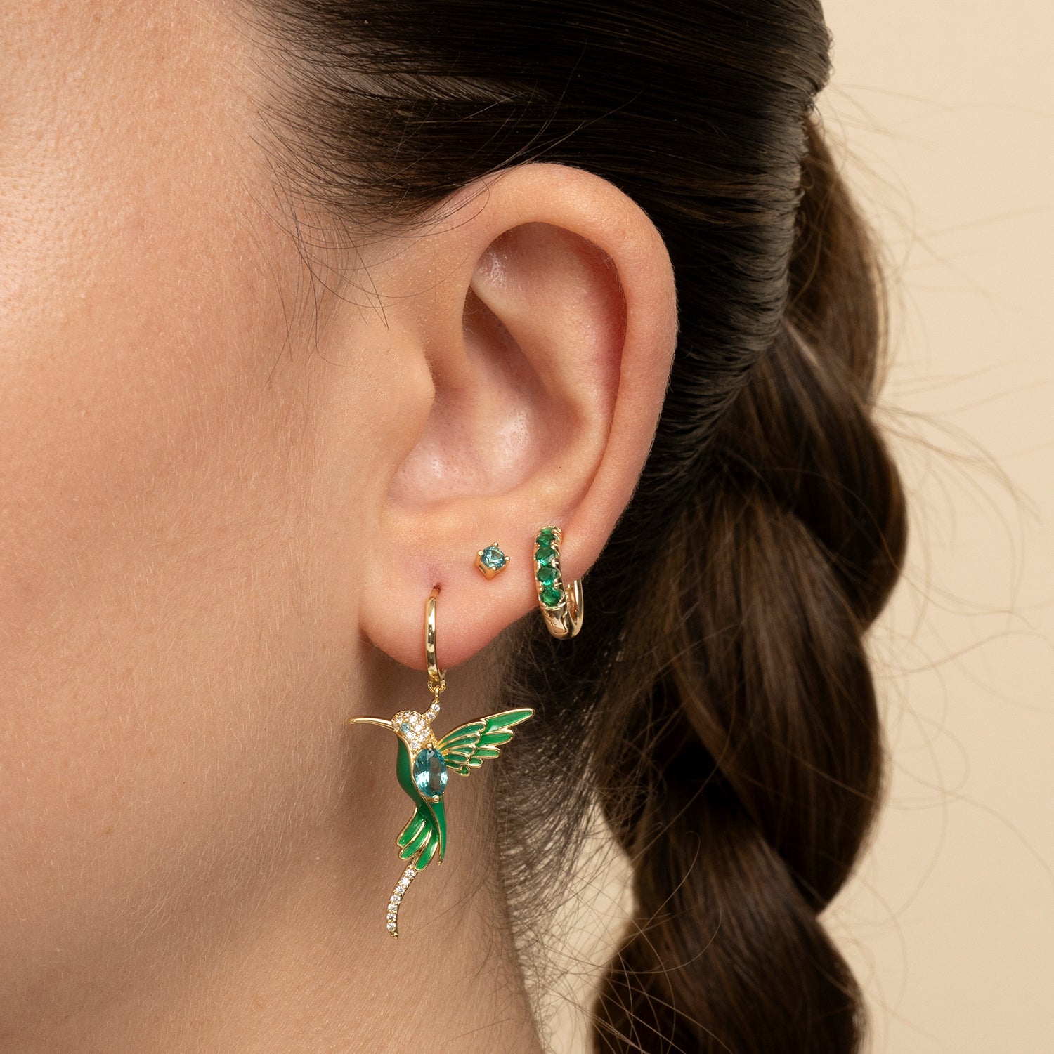 PENDENTIF PIERCING LUMIÈRE VERTE