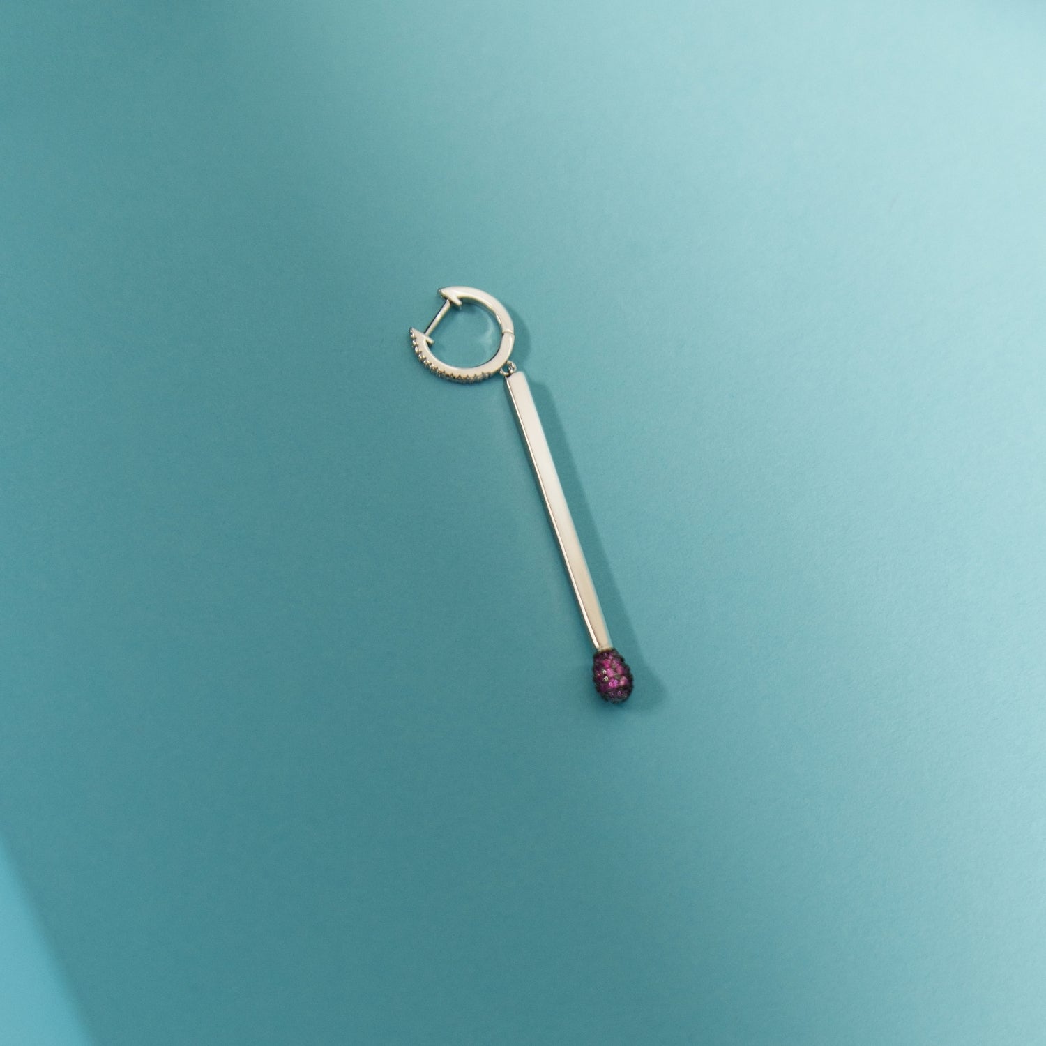 PENDIENTE PIERCING ARO ROSE MATCHSTICK