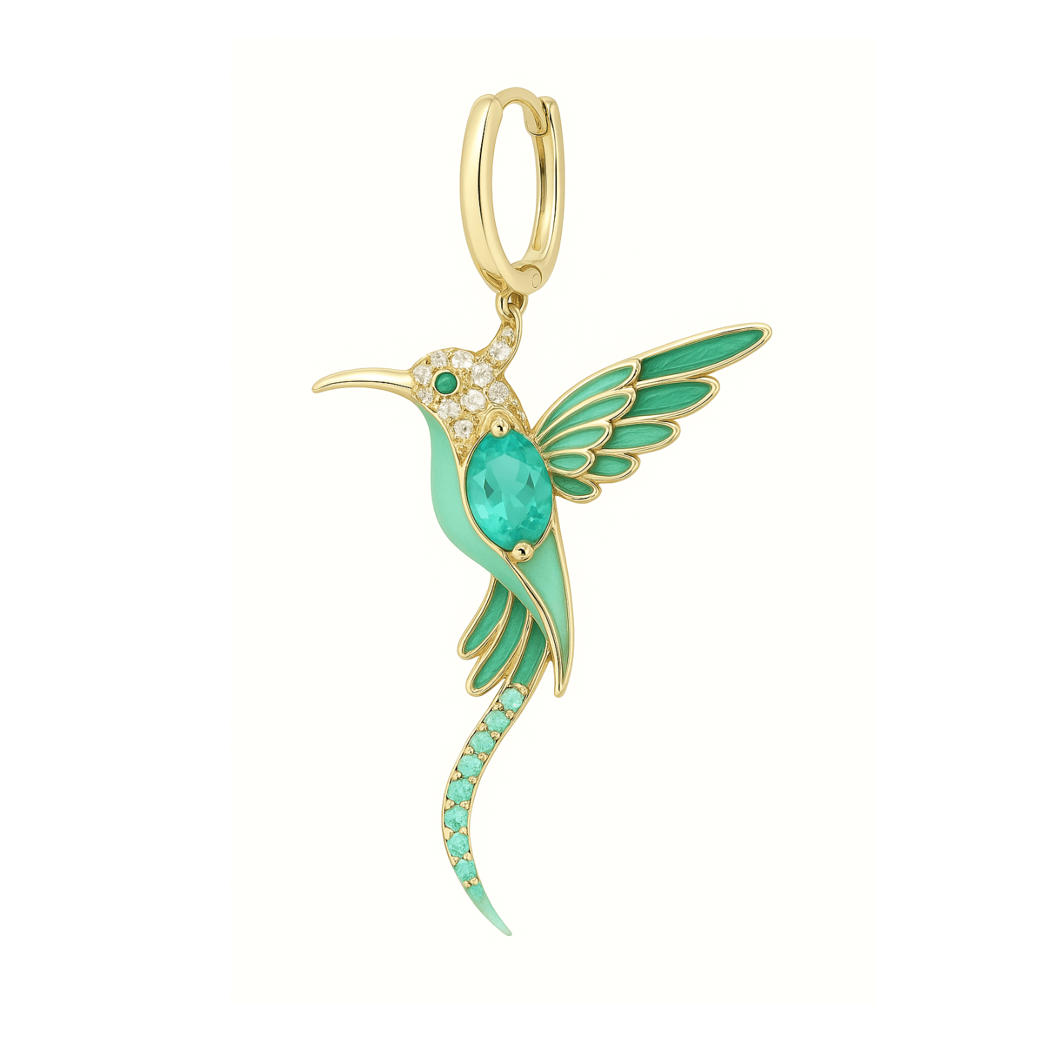 PENDIENTE PIERCING ARO ESPRIT VERT