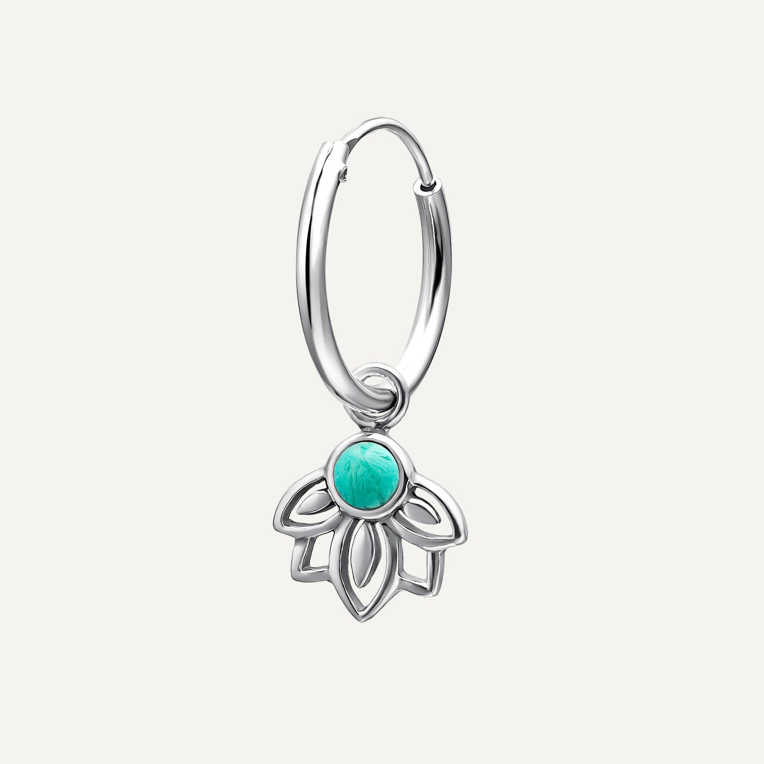 PENDIENTE PIERCING ARO CALA COMTE TURQUESA