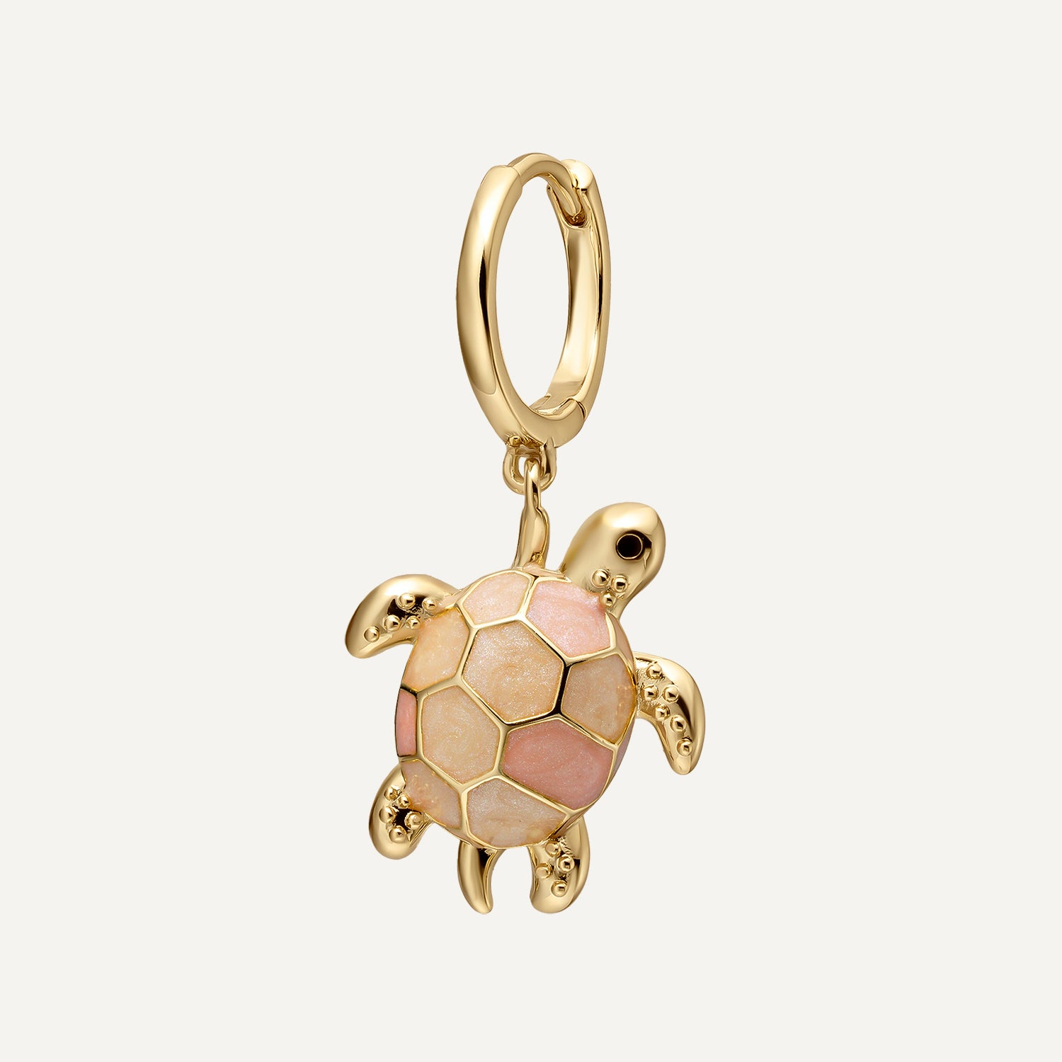 PENDIENTE PIERCING ARO MOSAÏQUE PINK TORTUGA
