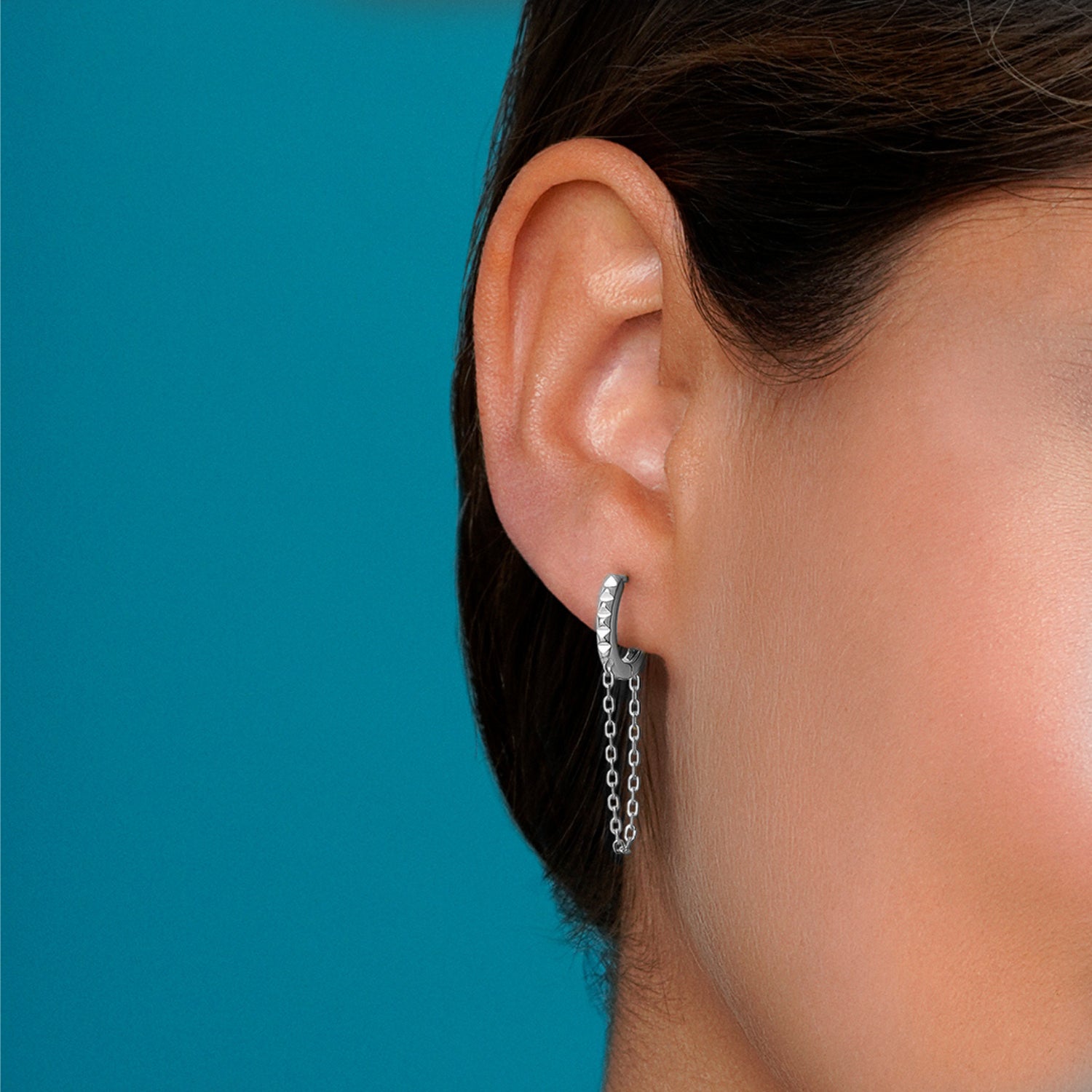 ORECCHINO PIERCING A CERCHIO IN ARGENTO MODO