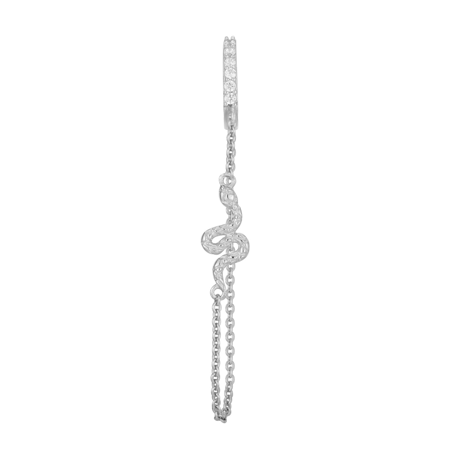 ORECCHINO PIERCING A CERCHIO IN ARGENTO SERPENT-PUNK
