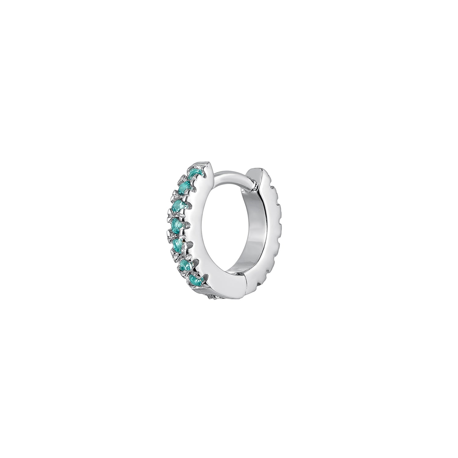 ORECCHINO PIERCING A CERCHIO IN ARGENTO BLU SOPHIE