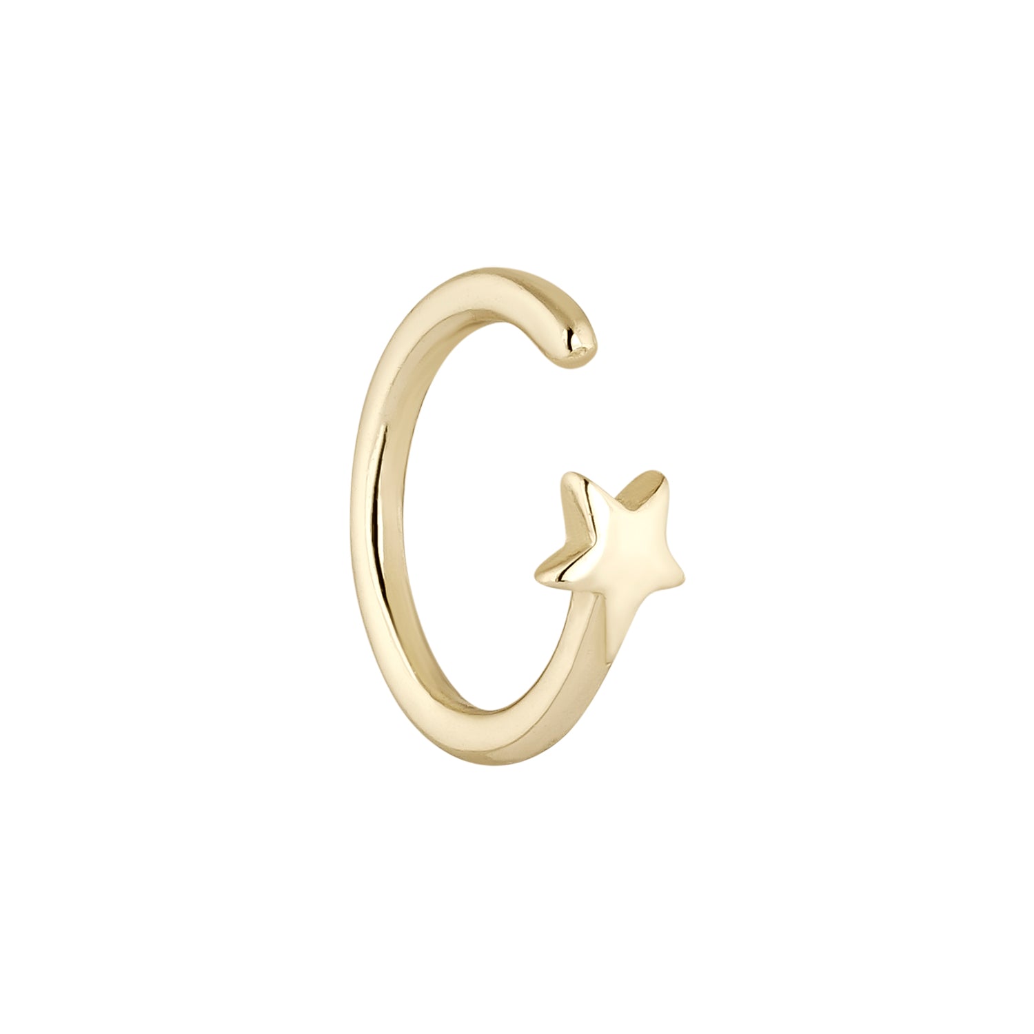 ORECCHINO PIERCING A CERCHIO MINIMALISTA CON STELLA
