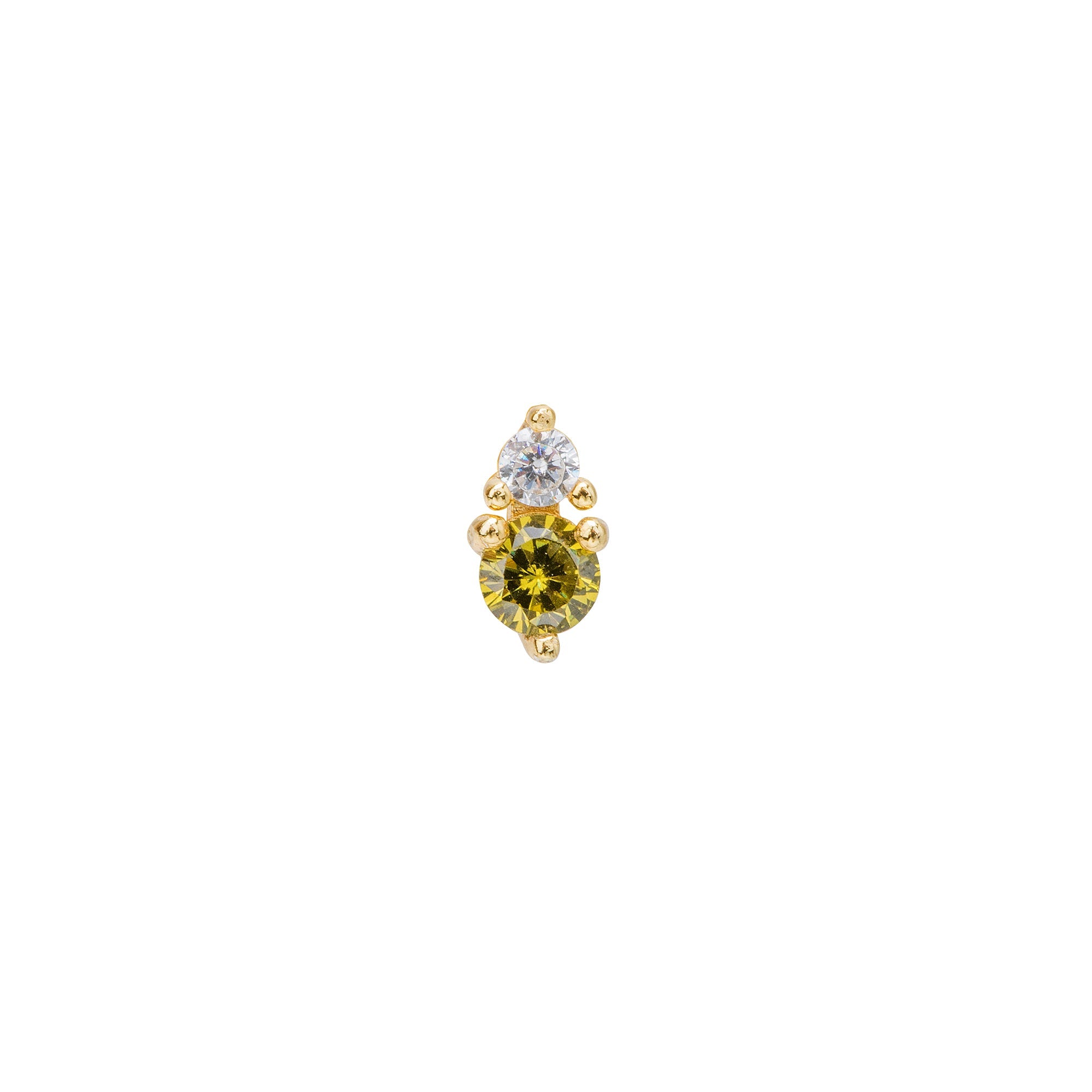 ORECCHINO PIERCING DORY IN ORO GIALLO VERDE