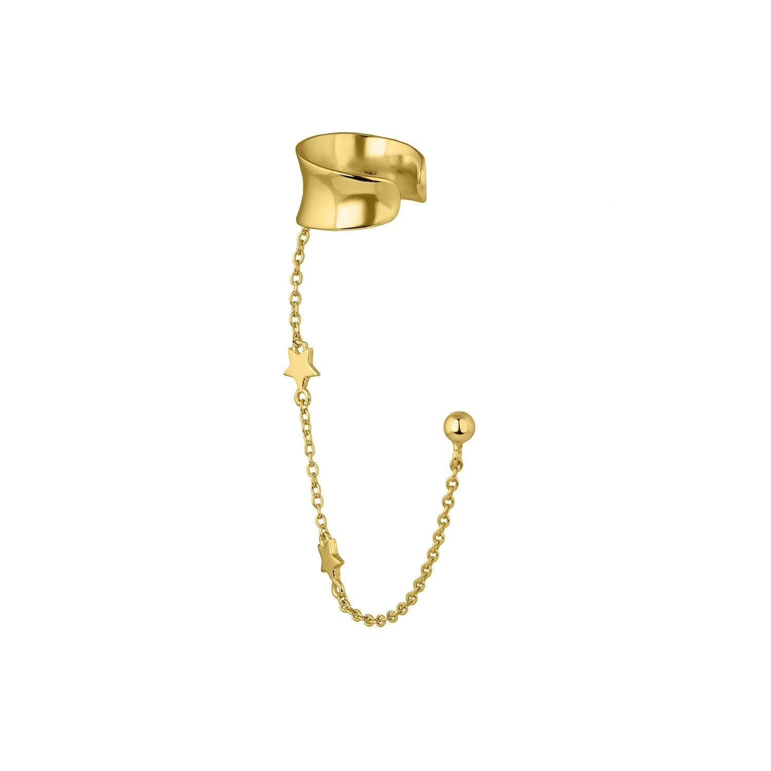 PENDIENTE Y EAR CUFF KAYSA - Earcandy Jewelry