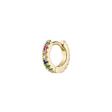 SOPHIE MULTICOLORED YELLOW GOLD SINGLE EARRING