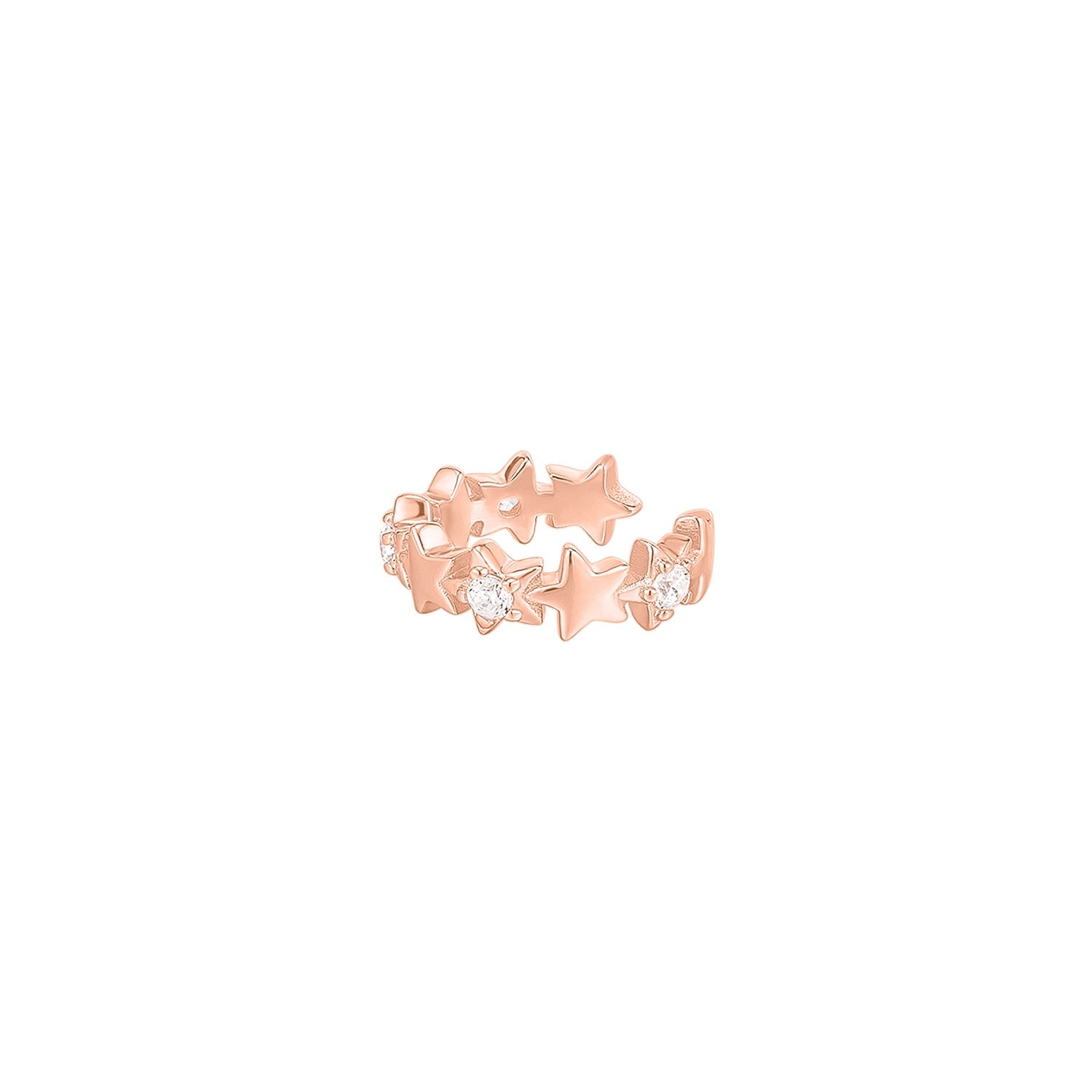 EAR CUFF ORO ROSA SEQUENZA DI STELLE