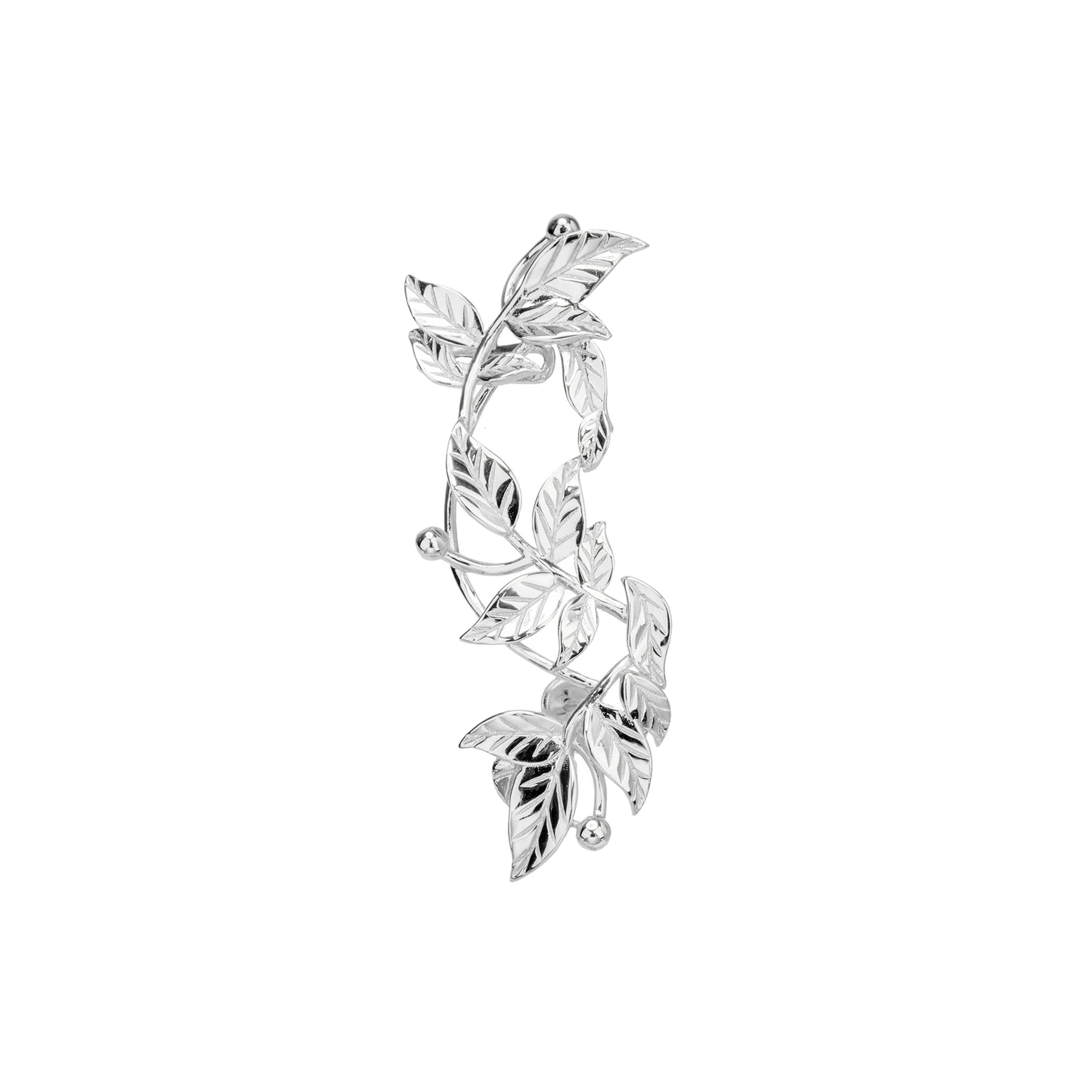 ORECCHINO RAMPICANTE IN ARGENTO FIORE