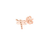 DRAGONFLY ROSE GOLD SINGLE EARRING