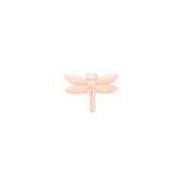 BOUCLE D'OREILLE INDIVIDUELLE OR ROSE DRAGONFLY