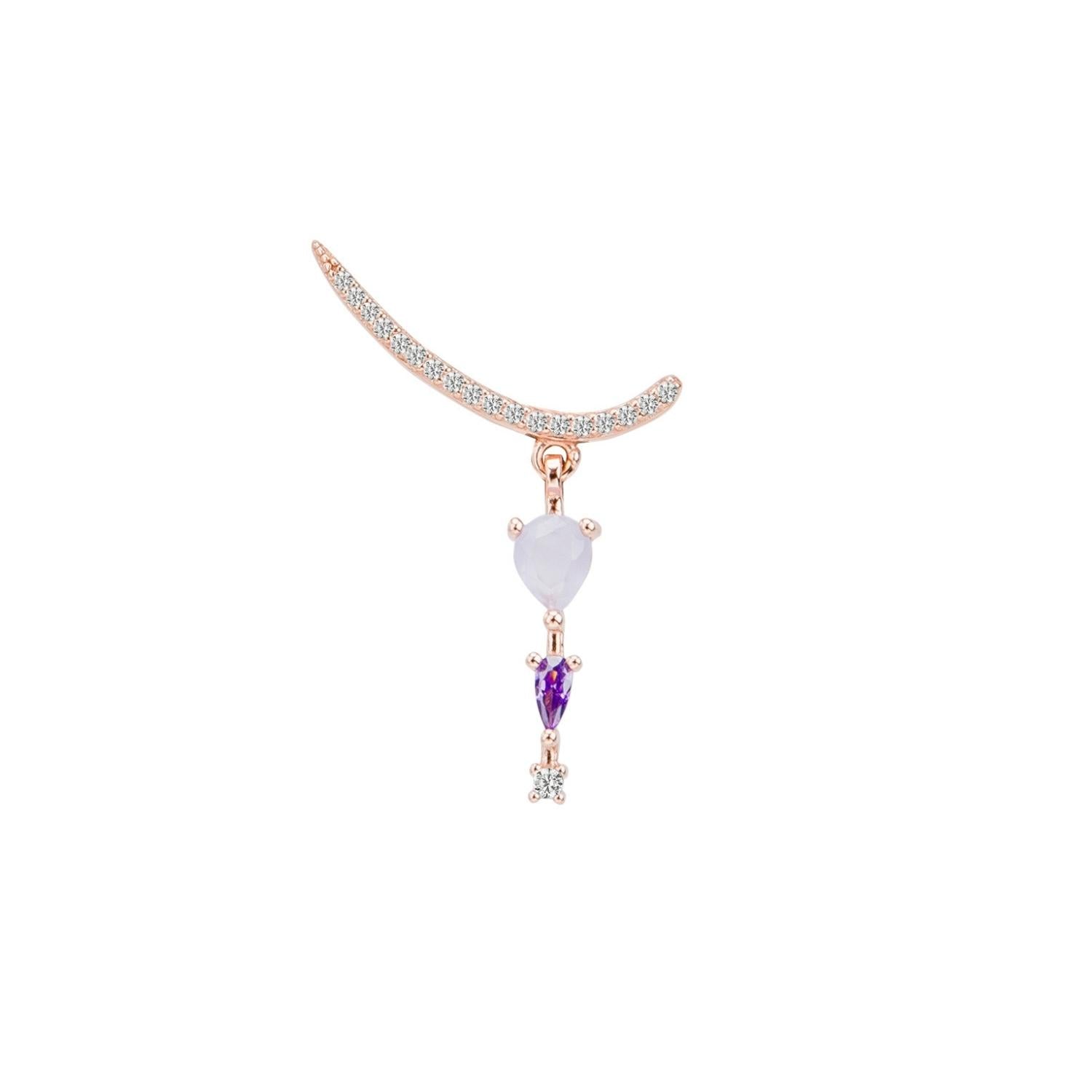 ORECCHINO DA ARRAMPICATA IN ORO ROSA JACKIE