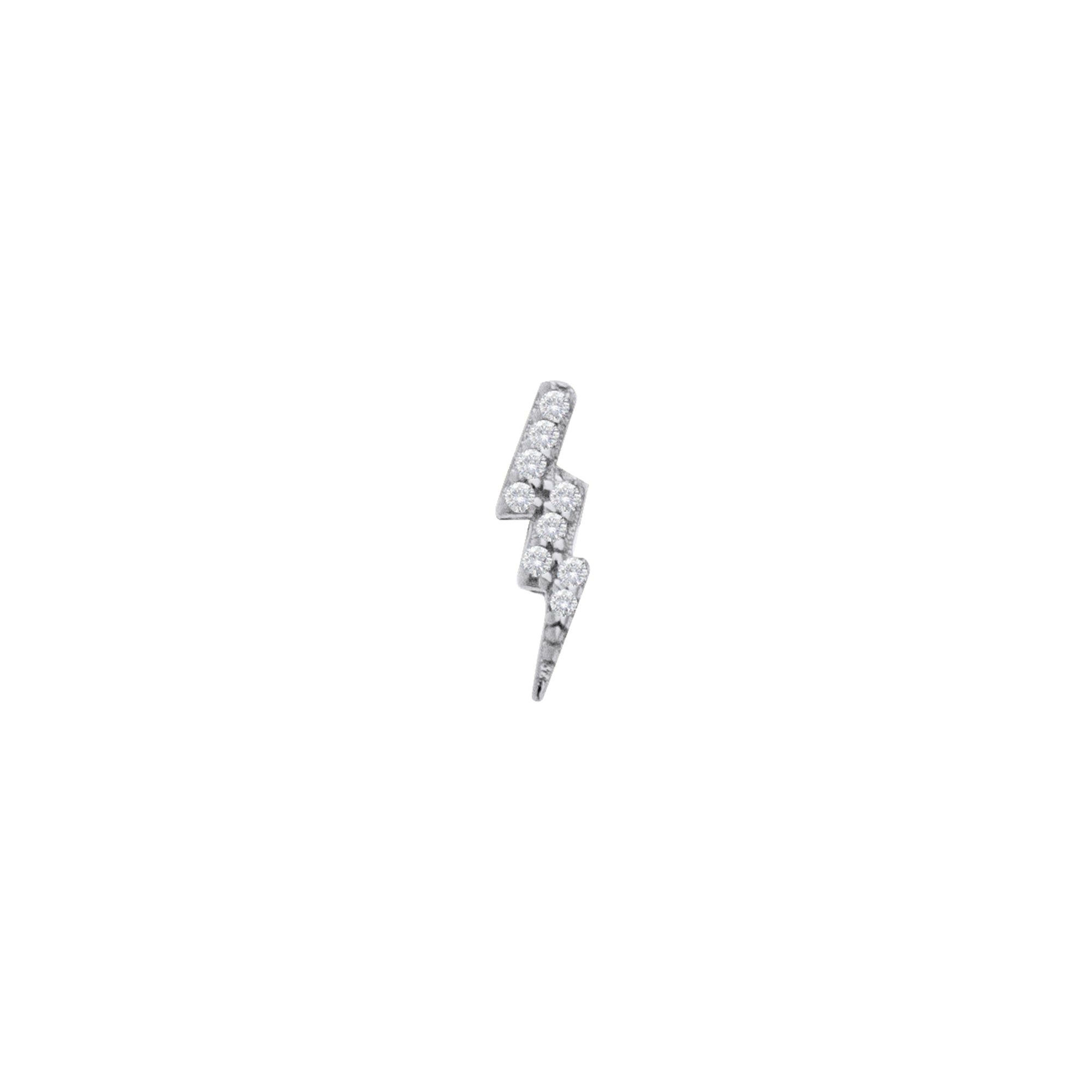 ORECCHINO PIERCING CON LAMPONE IN ARGENTO