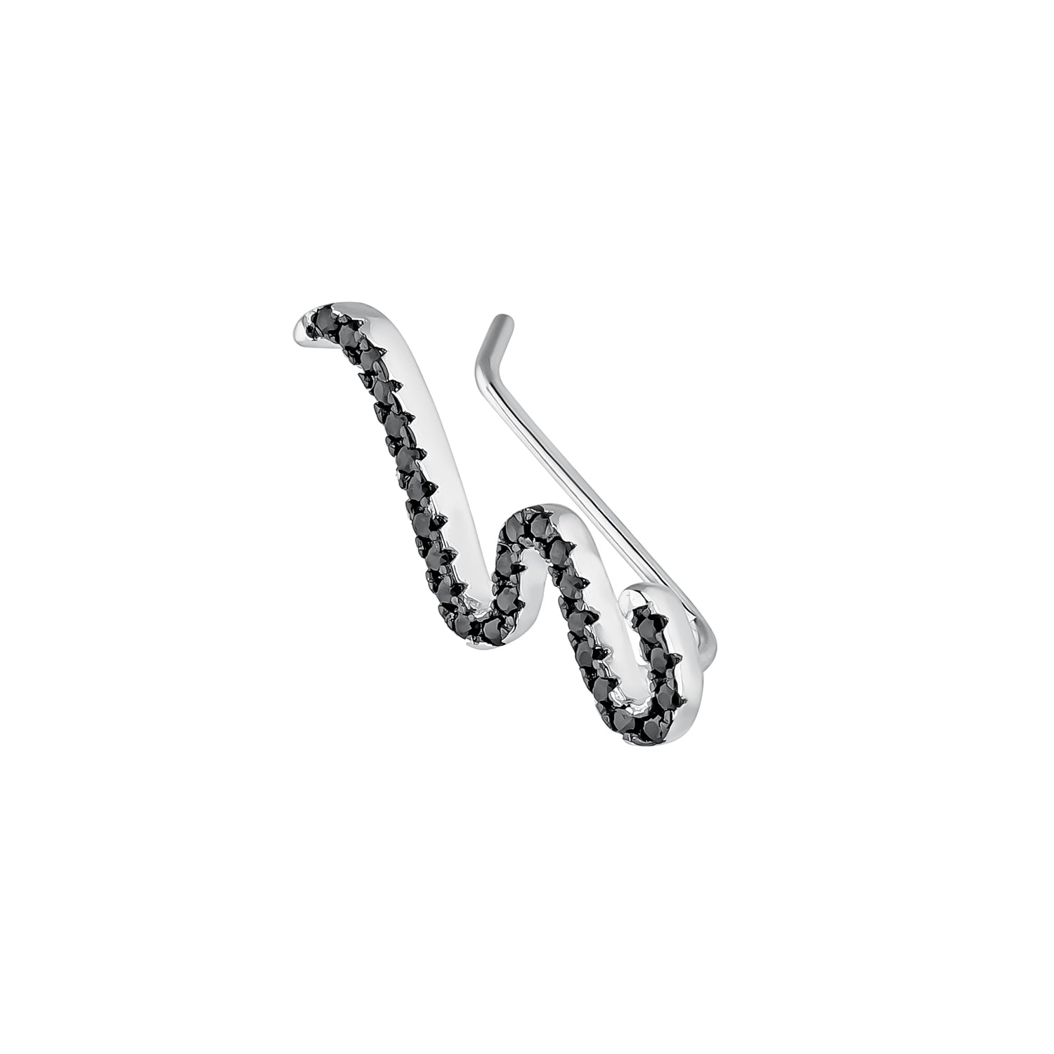 ORECCHINO DA ARRAMPICATA IN ARGENTO CURVY