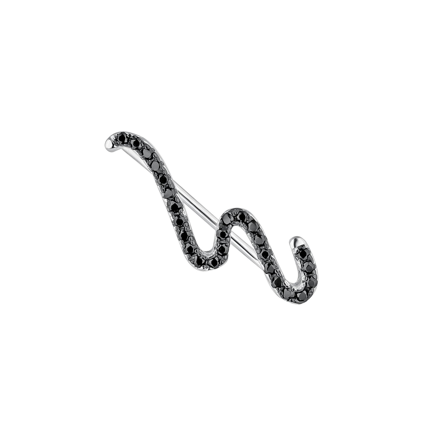 ORECCHINO DA ARRAMPICATA IN ARGENTO CURVY