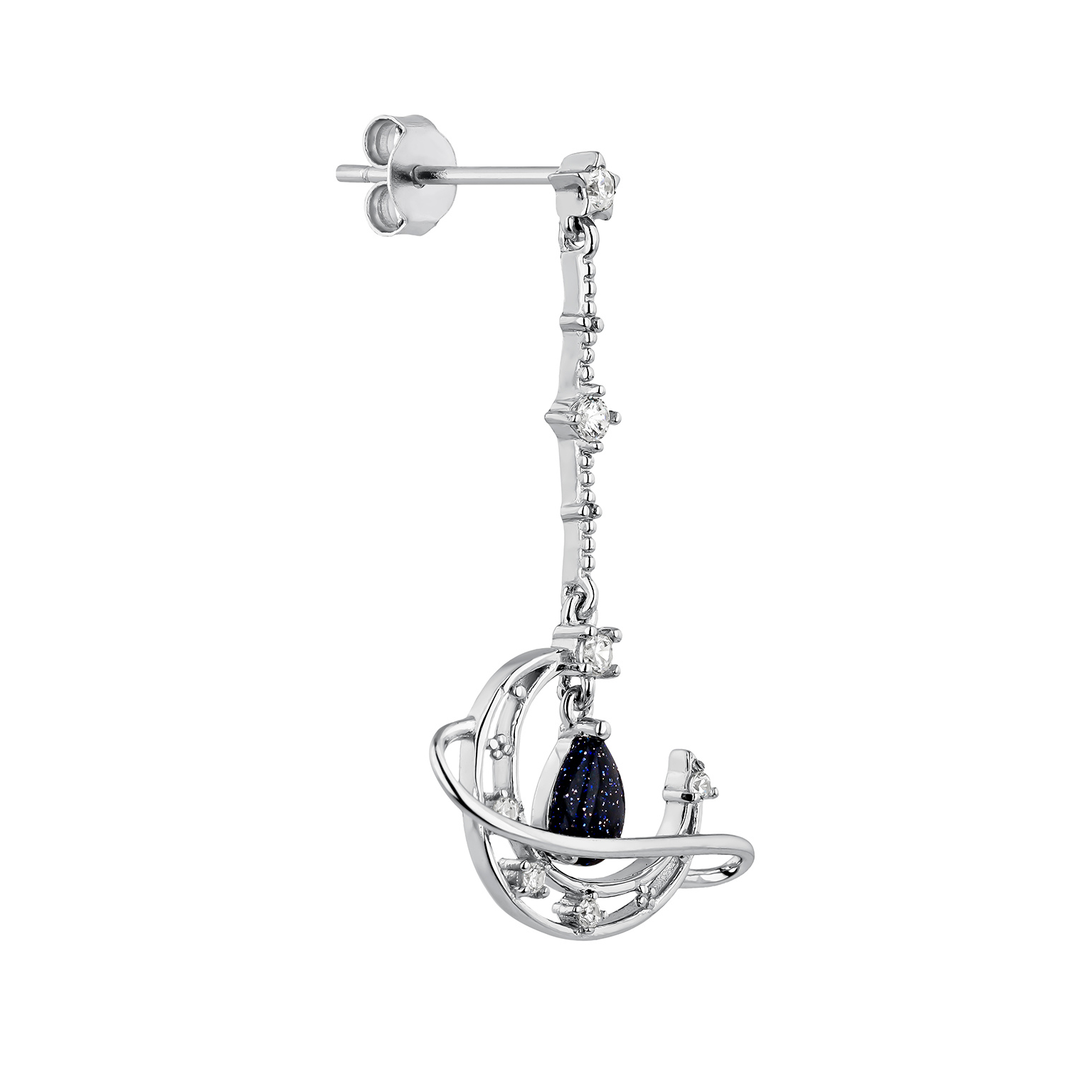 PENDIENTE PIERCING DE PLATA CANDY ORBIT