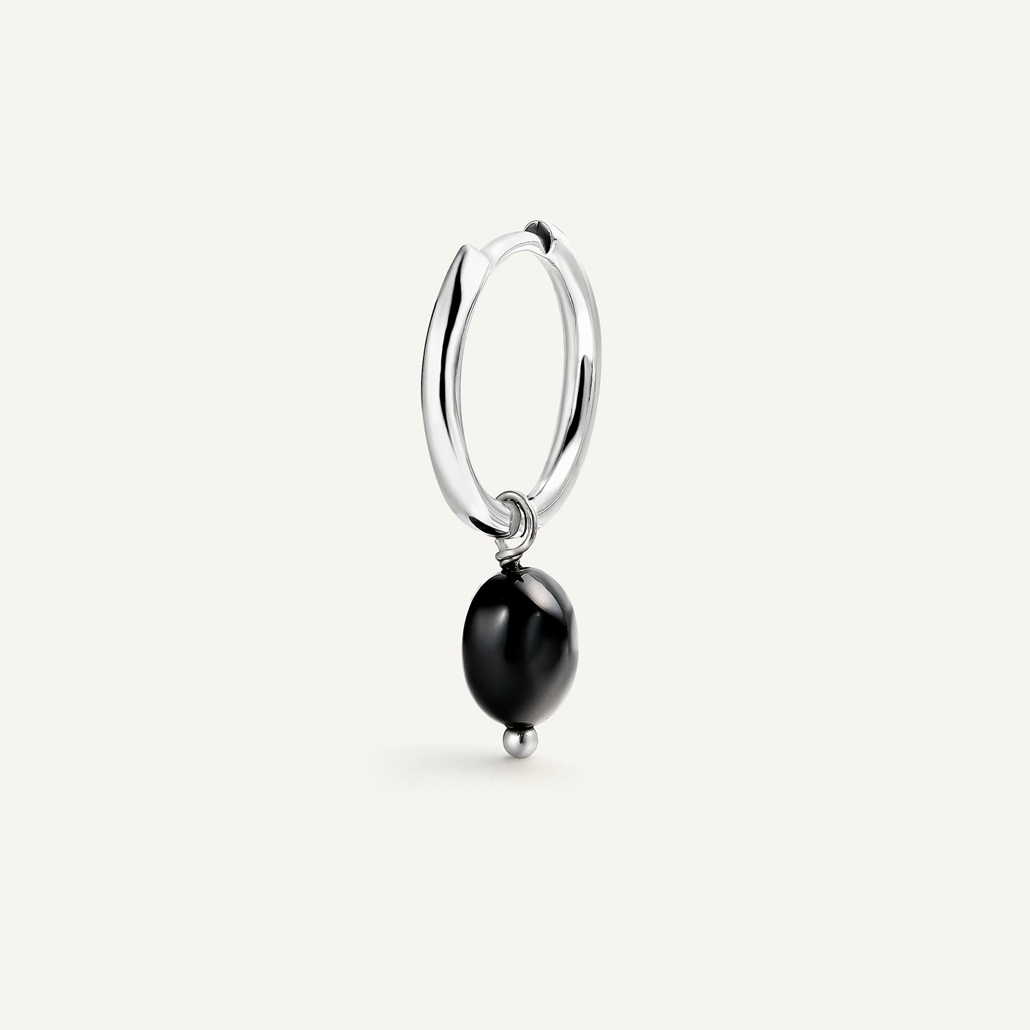 ORECCHINO PIERCING A CERCHIO BAROCCO NERO