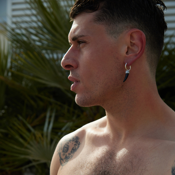 PENDIENTE PIERCING ARO BLACK TUSK