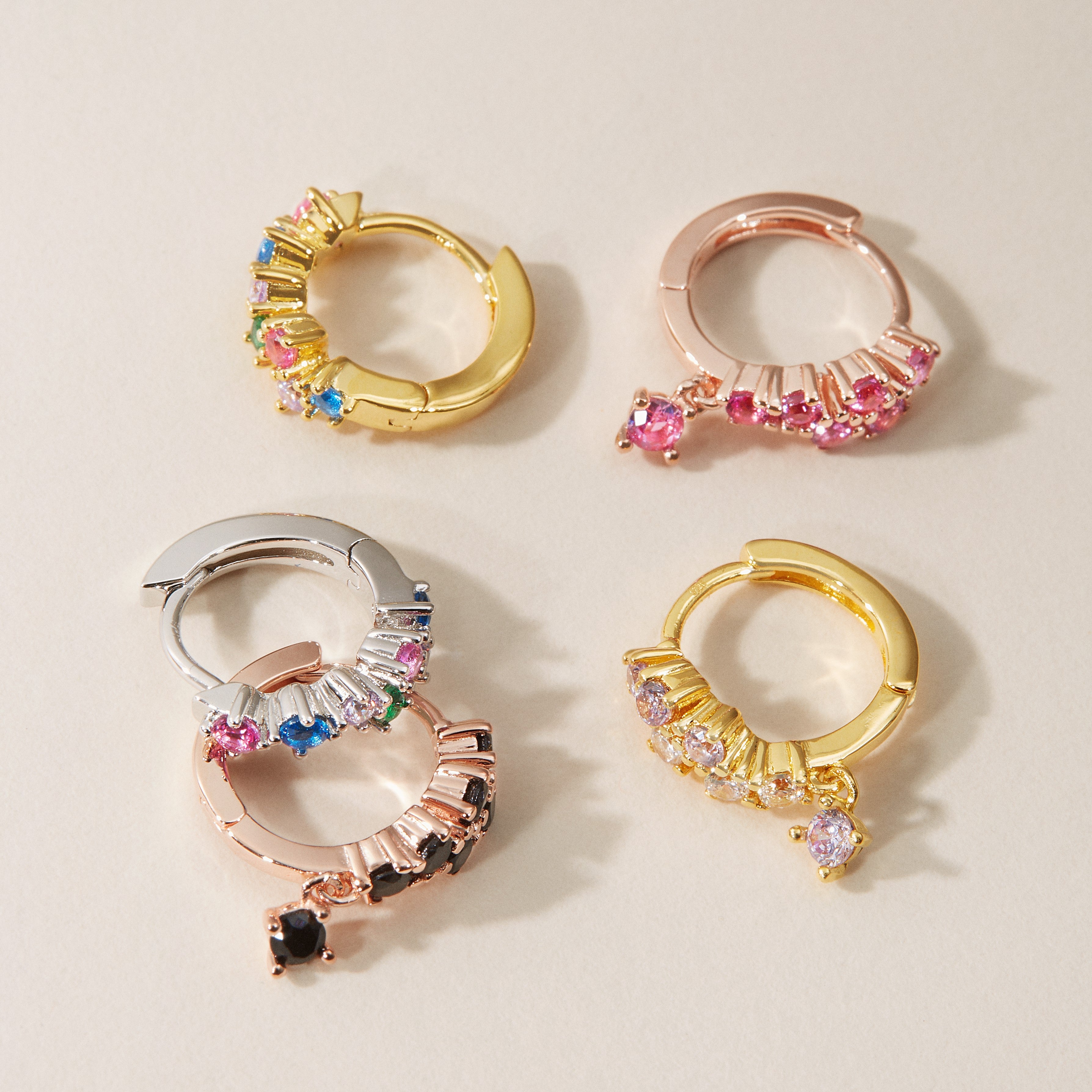 PENDIENTE PIERCING ARO ORO ROSA SAMIRA