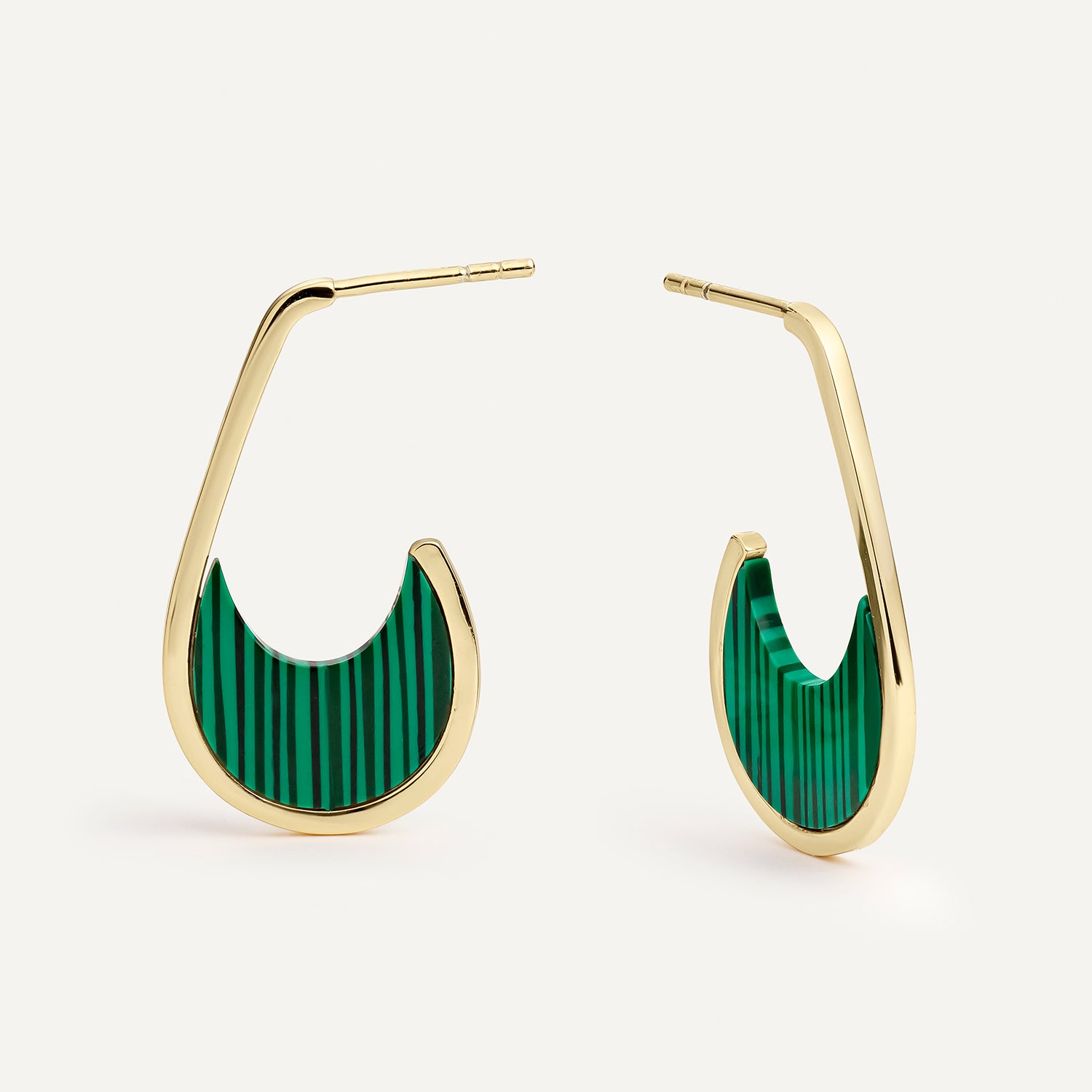 ORECCHINI CON MALACHITE ALHAMBRA