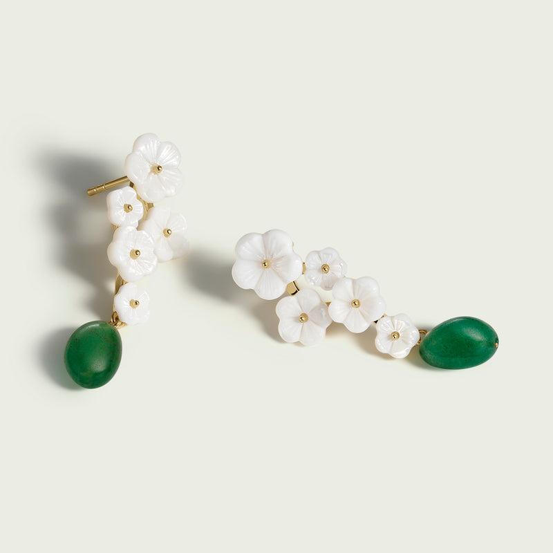 GREEN GARDEN EARRINGS