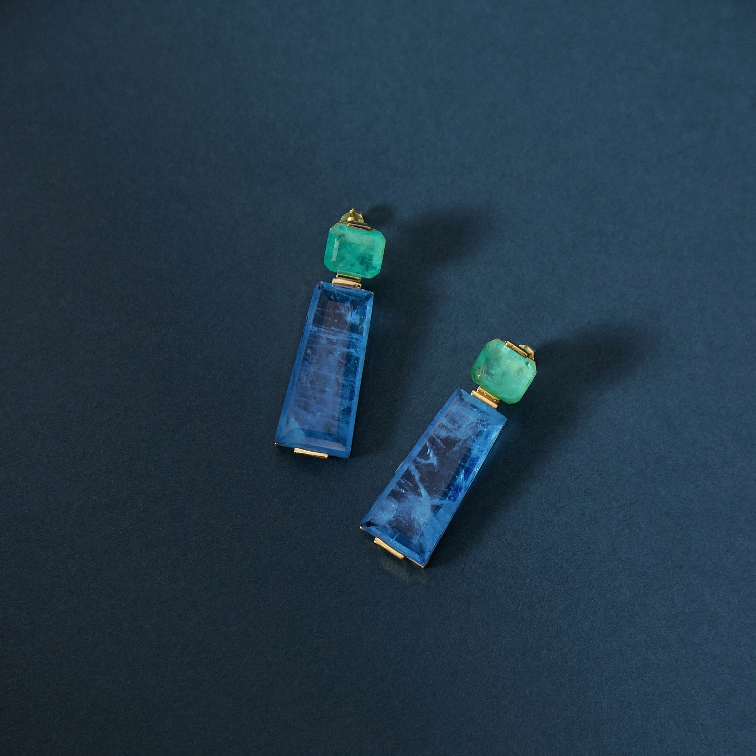 BOUCLES D'OREILLES MALDIVES BLEUES