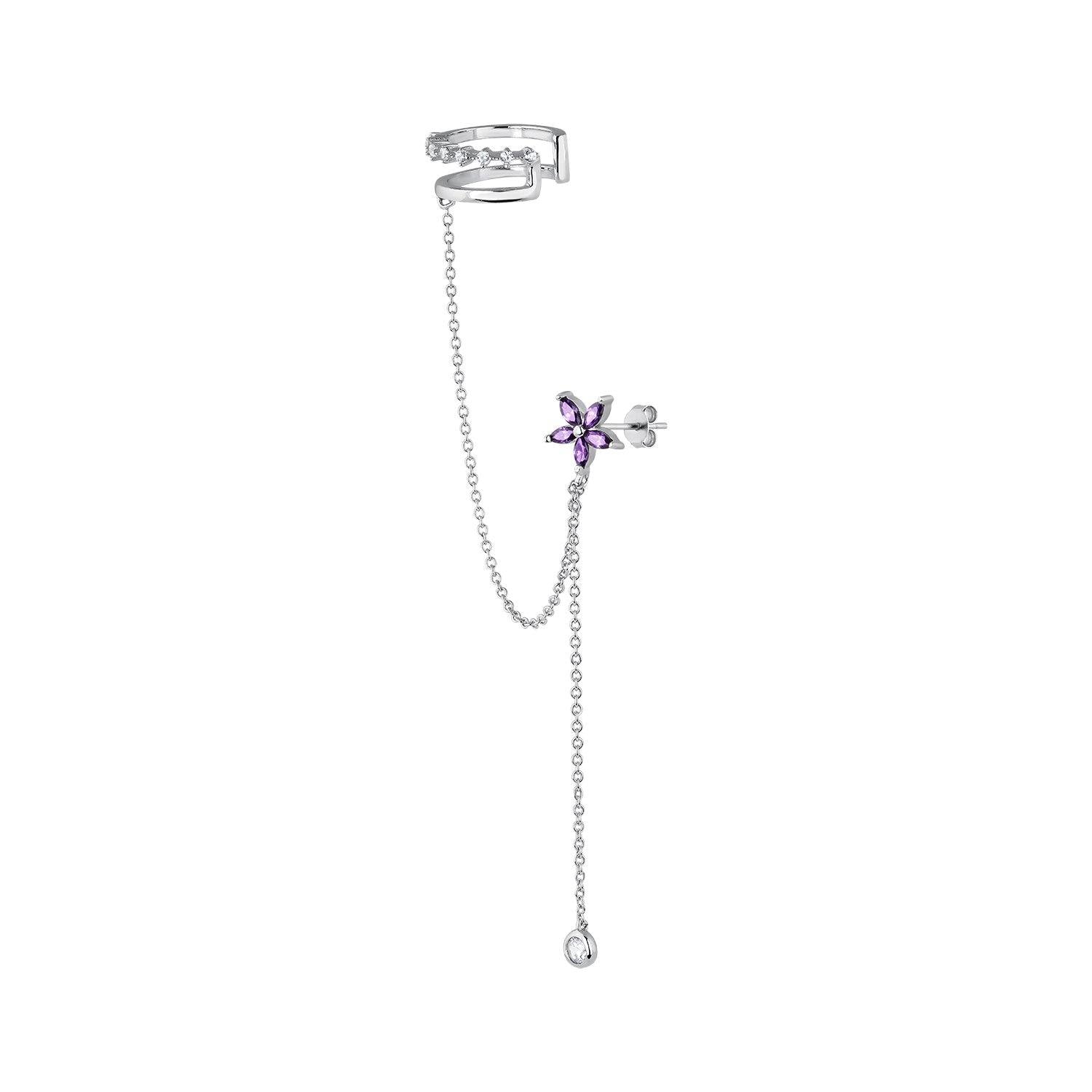 PENDIENTE Y EAR CUFF ASHANTI - Earcandy Jewelry