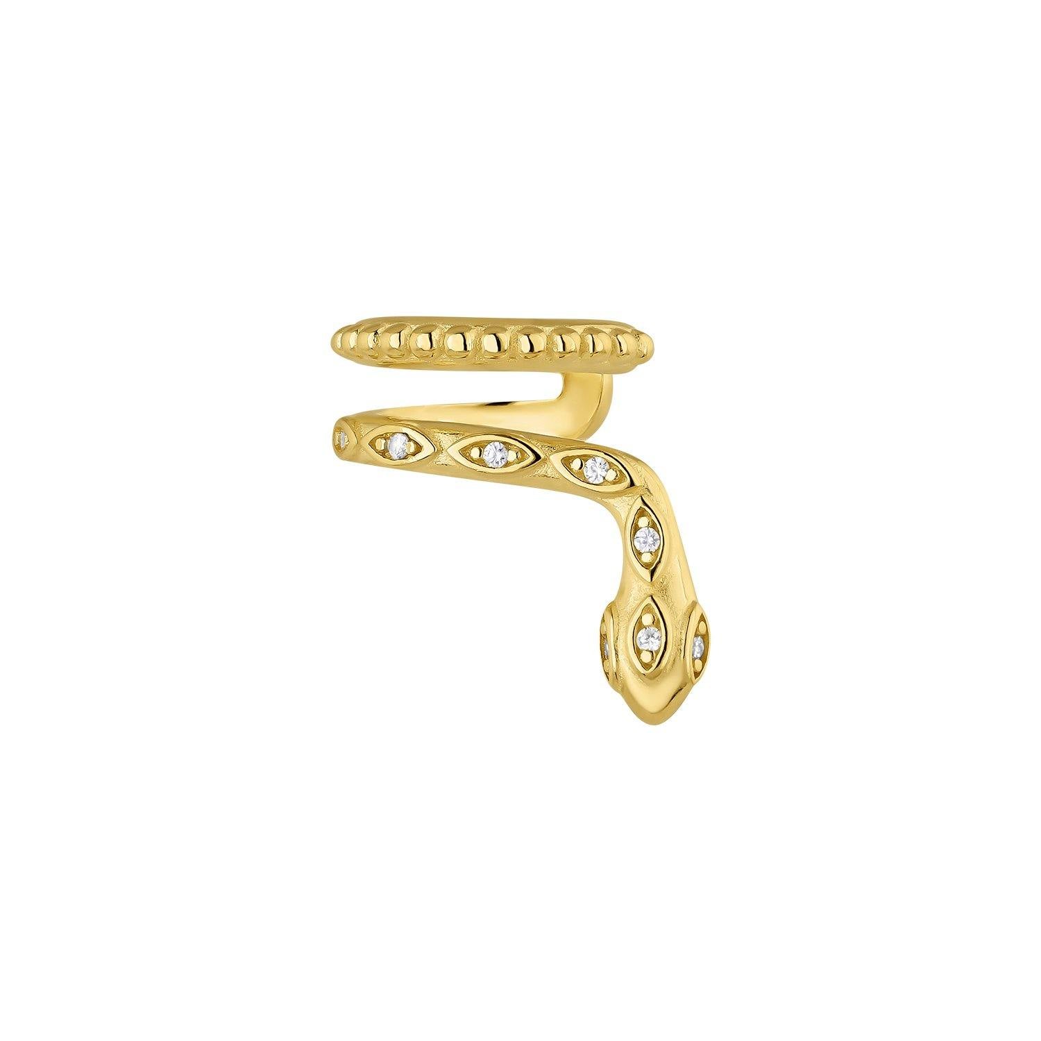 EAR CUFF SERPIENTE PLATA DITZA - Earcandy Jewelry