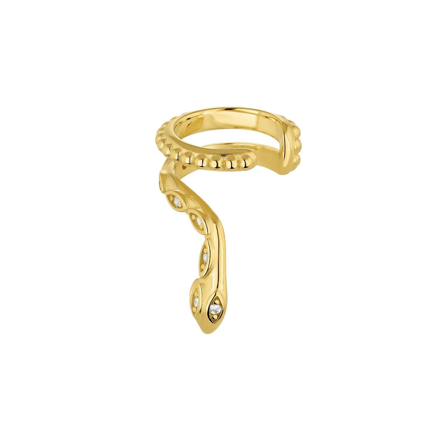 EAR CUFF SERPIENTE PLATA DITZA - Earcandy Jewelry