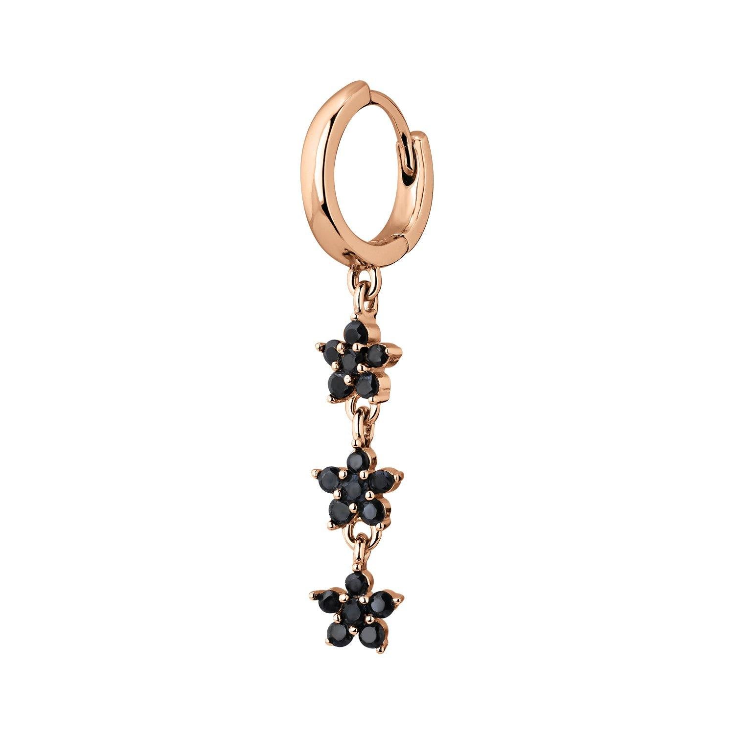 PENDIENTE ARO PLATA FLOWER BOOM - Earcandy Jewelry