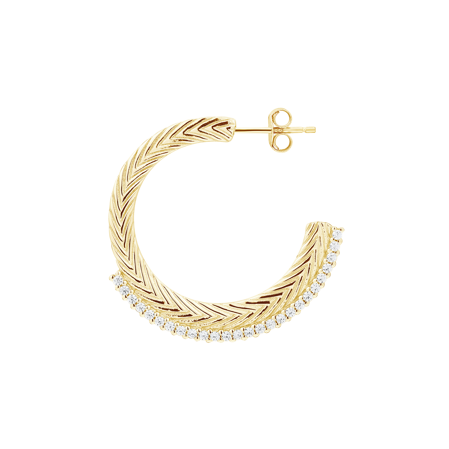 PENDIENTE ARO PLATA JOHANA - Earcandy Jewelry